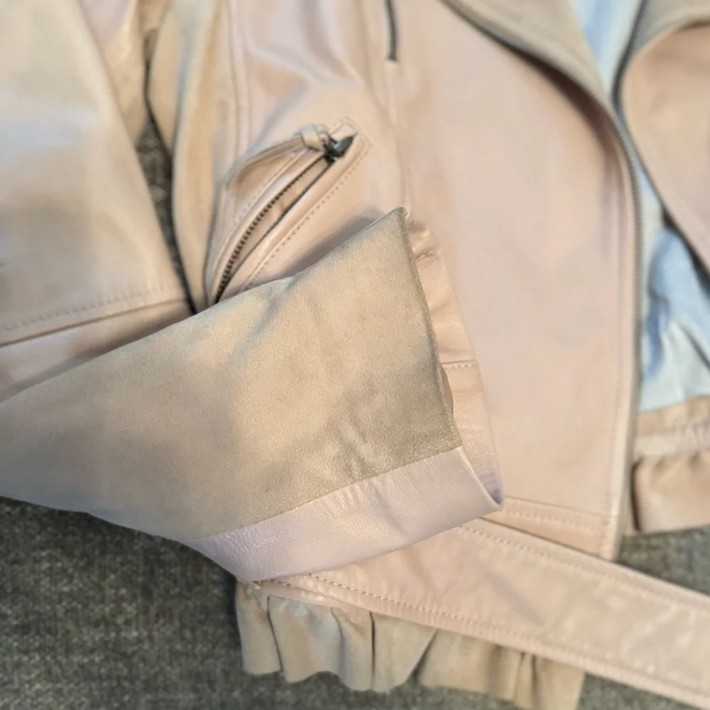 Anthropologie Elevenses Pink/Blush Leather & Suede Jacket (read details!) - Picture 2 of 9
